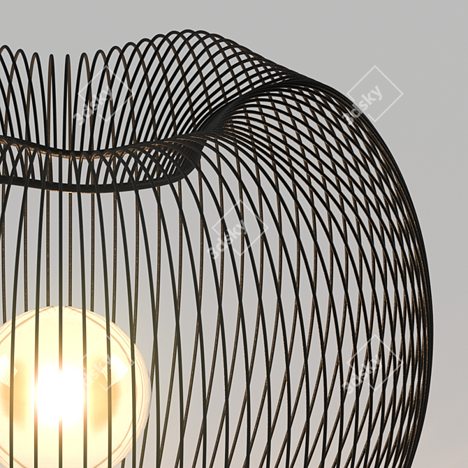 Zuma Cage Table Lamp: Sleek & Stylish Lighting 3D model image 2