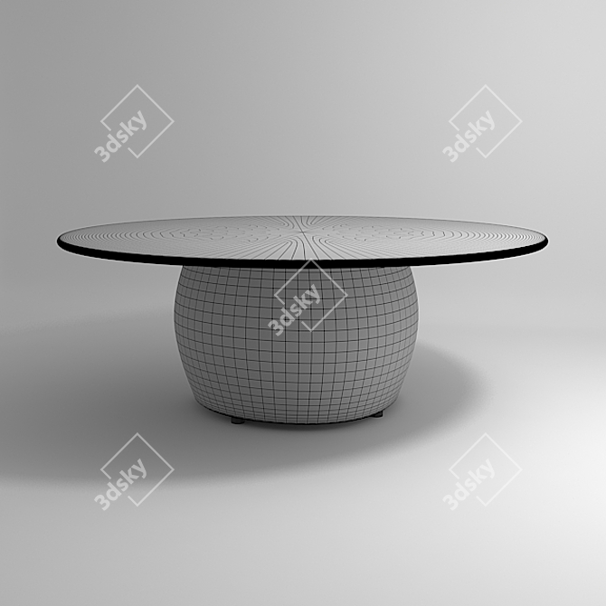 Bilbao Coffee Table: Concrete Base, Ceramic Top 3D model image 2