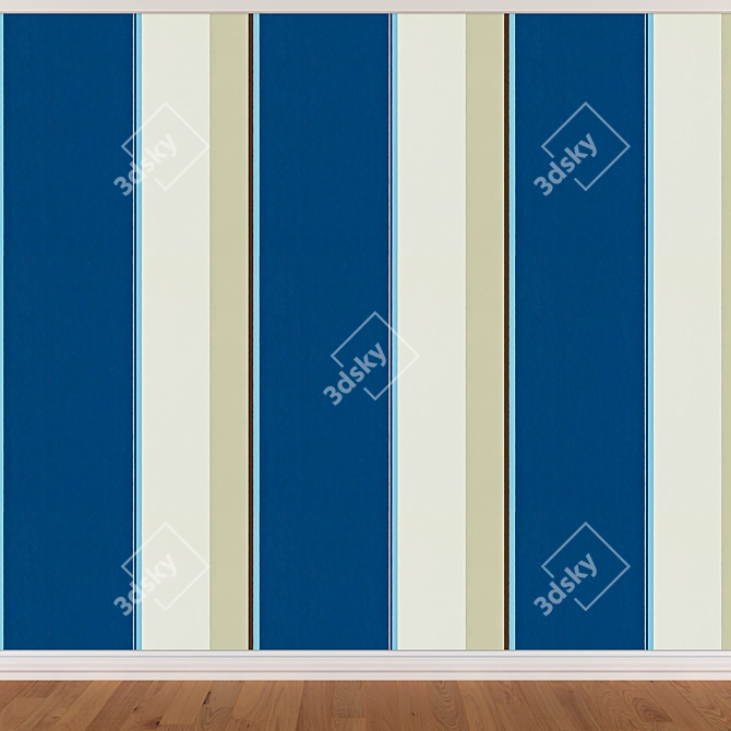 Seamless Delight Wallpapers: Set of 3 Colors 3D model image 2
