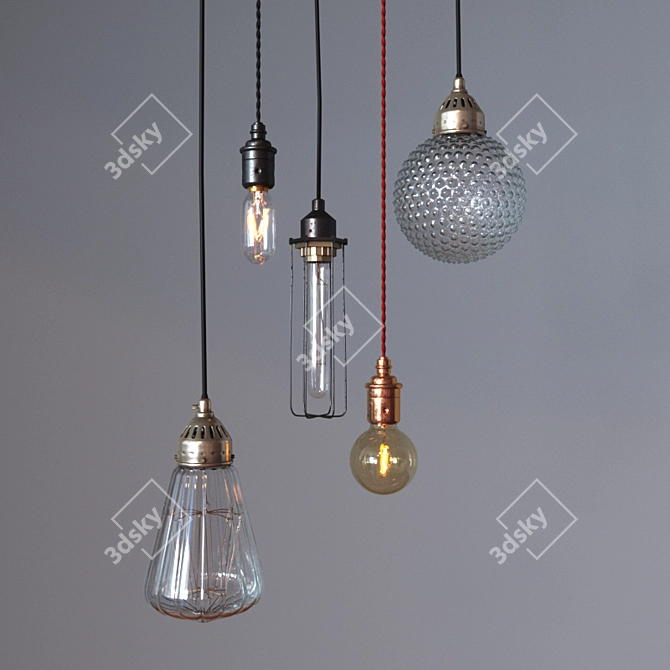 Title: Vintage Edison Style Bulbs 3D model image 1