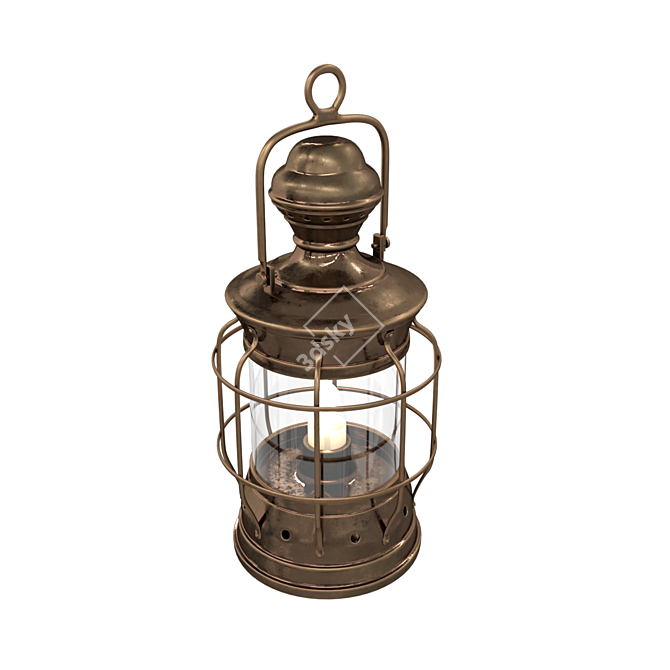 Vintage 5-Light Antique Lamp 3D model image 1