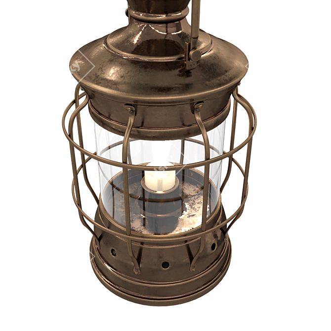 Vintage 5-Light Antique Lamp 3D model image 2