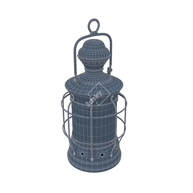 Vintage 5-Light Antique Lamp 3D model image 3