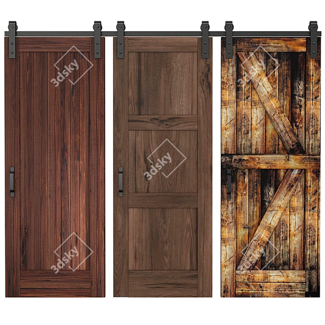 Classic Interior Doors 3D model image 1