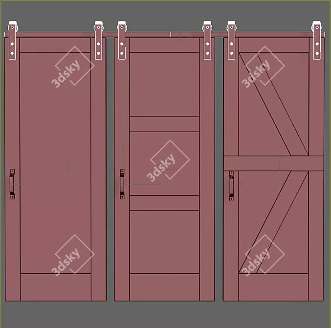 Classic Interior Doors 3D model image 2