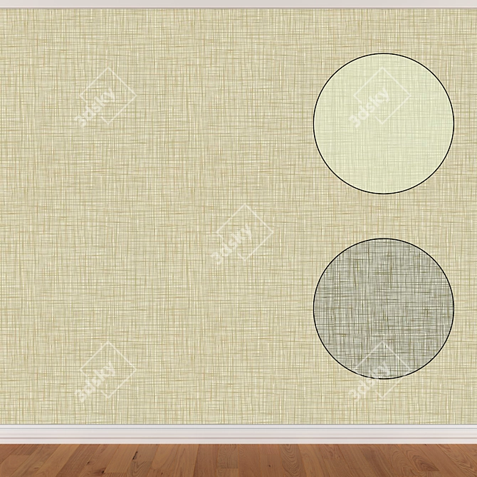 Seamless Wallpapers Set - 3 Colors 3D model image 1