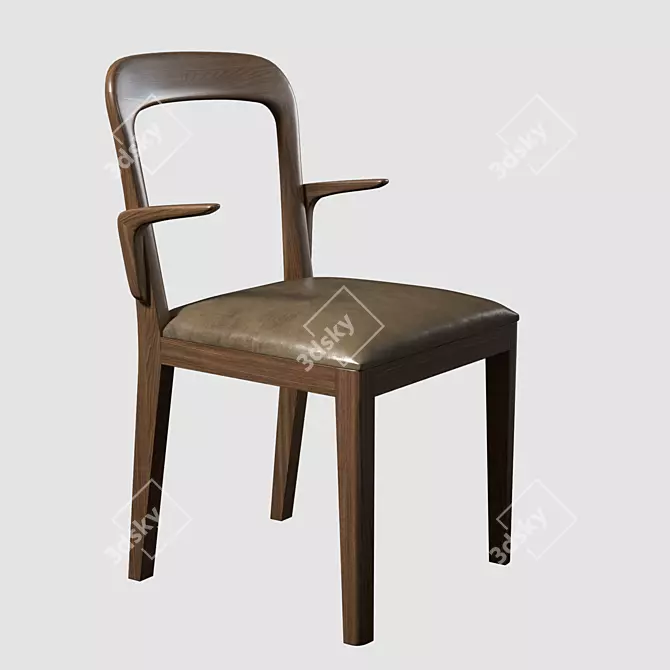 Modern Upholstered Gaya Chair 3D model image 1