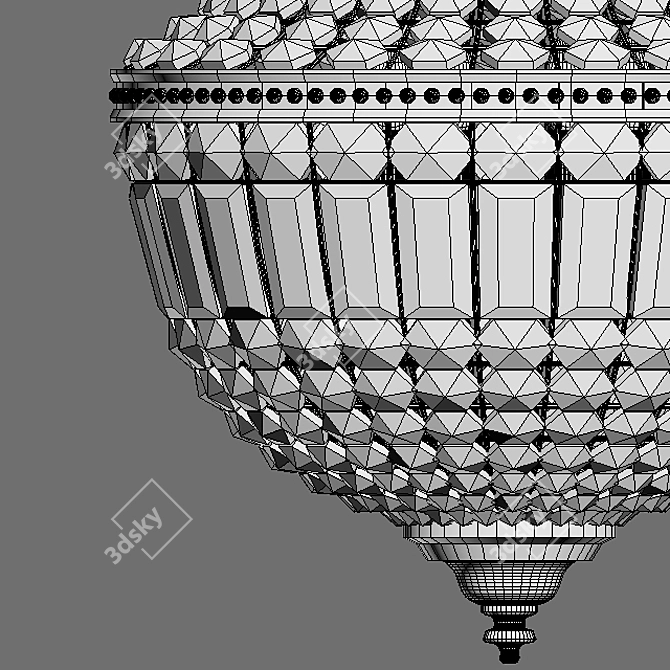 Elegant Crystal Chandelier 3D model image 3