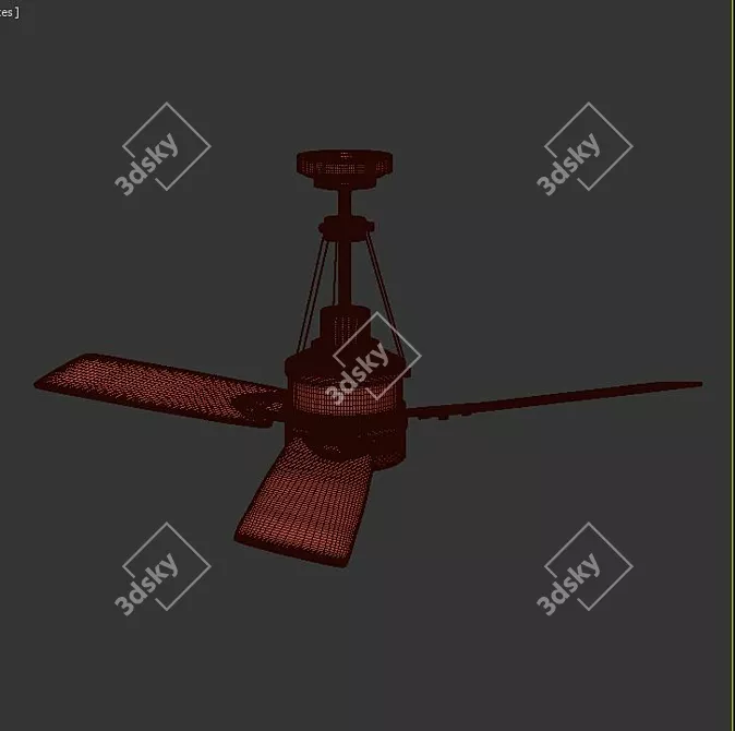 Cool Breeze Ceiling Fan 3D model image 3