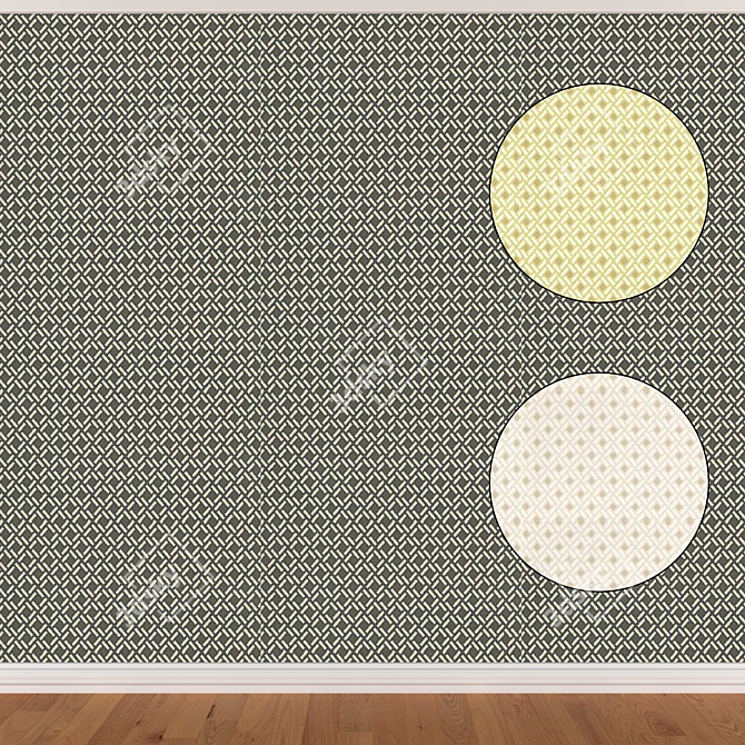 Seamless Wallpaper Set - 3 Colors 3D model image 1