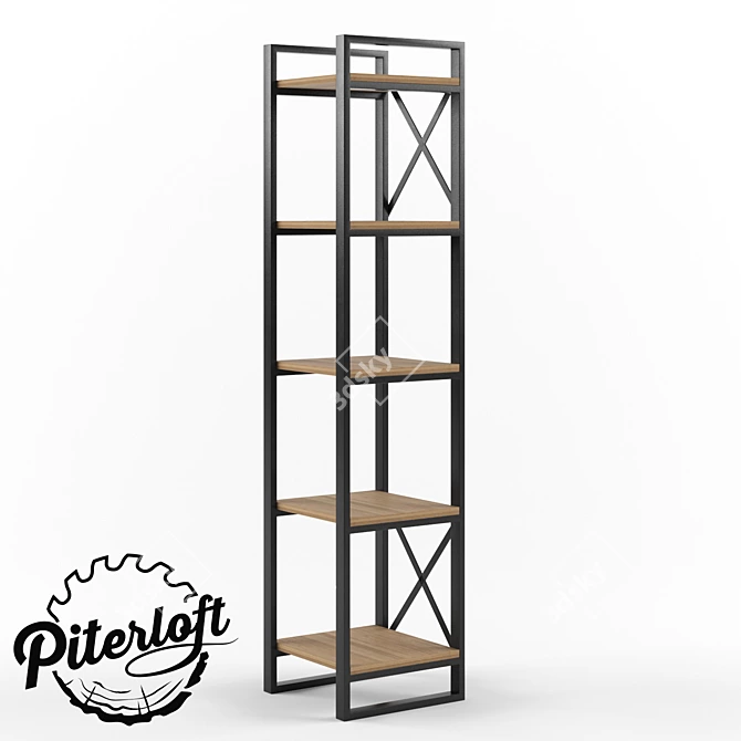 Industrial Loft Style Valent Rack 3D model image 2