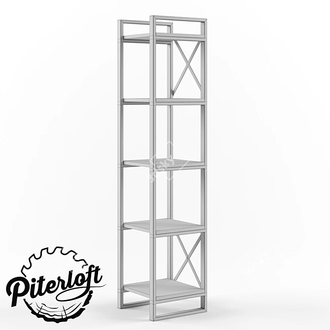 Industrial Loft Style Valent Rack 3D model image 3