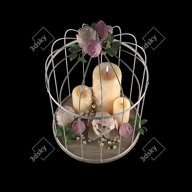 Elegant Decorative Cage 3D model image 2