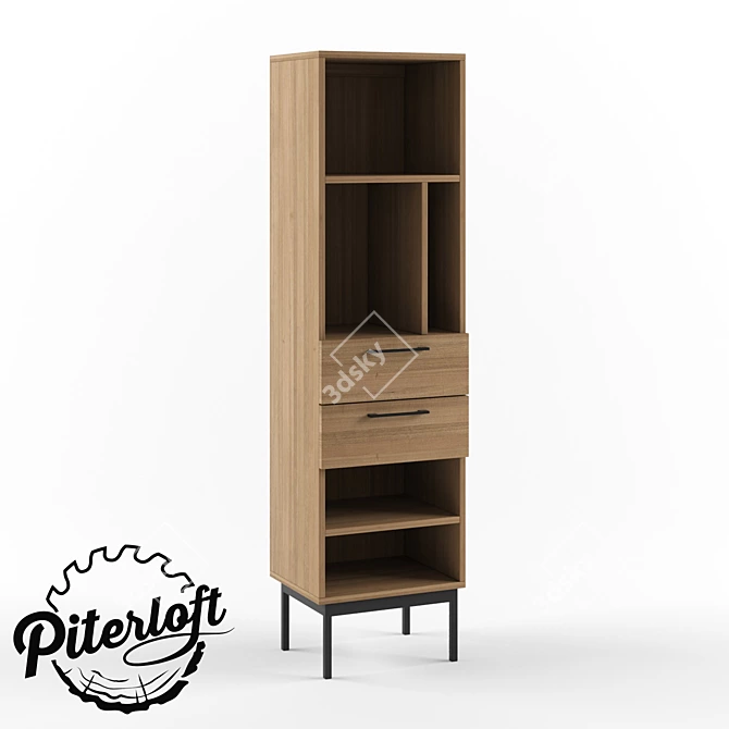 Wingate Loft-Style Rack 3D model image 1