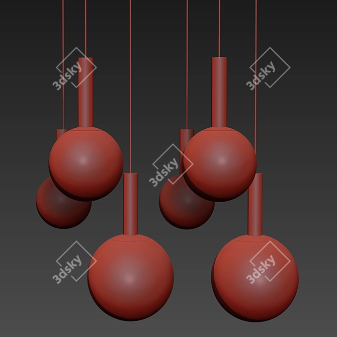 3dsmax 2011 Ceiling Light Set 3D model image 2