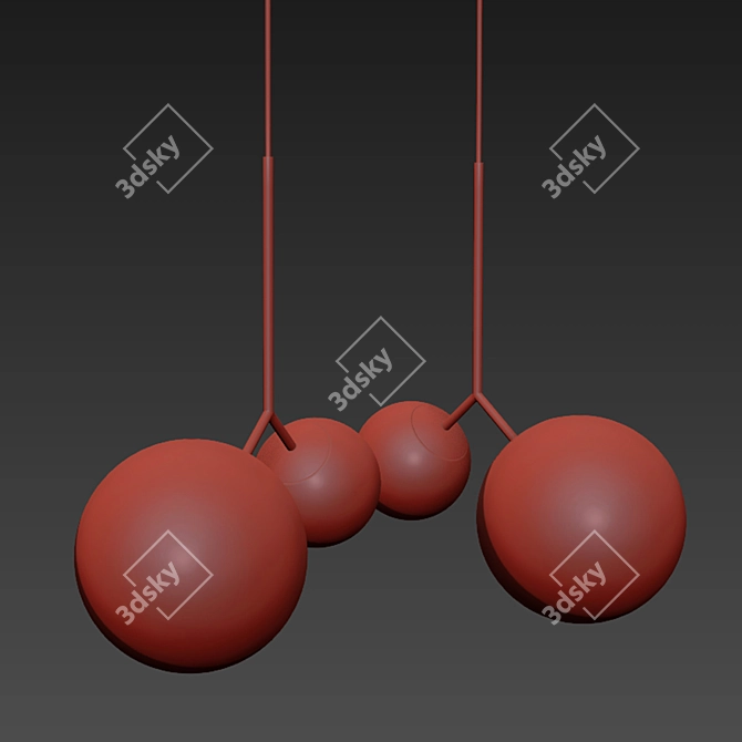 3dsmax 2011 Ceiling Light Set 3D model image 3