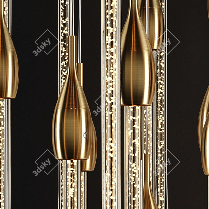 Murano Allure: Handmade Venetian Chandelier 3D model image 2