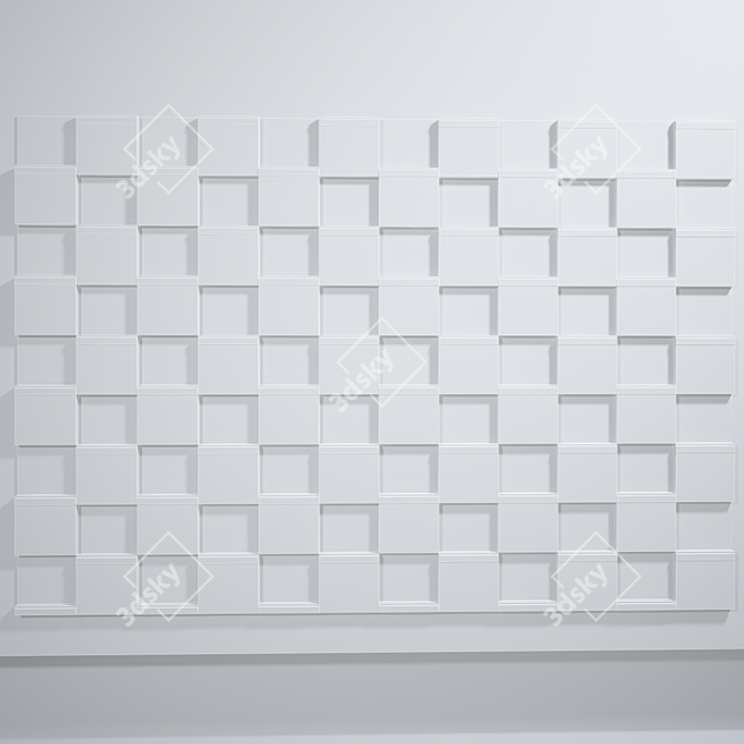 Modern Square Wall Decor 3D model image 3