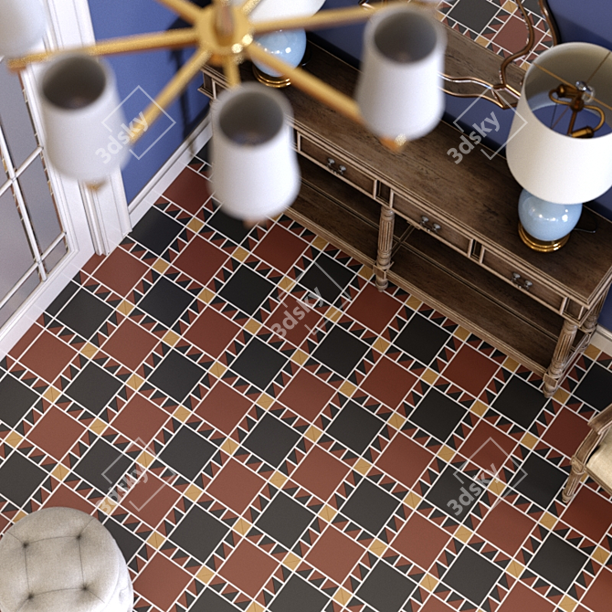 Elegant Victorian Tiles Set 20 3D model image 2