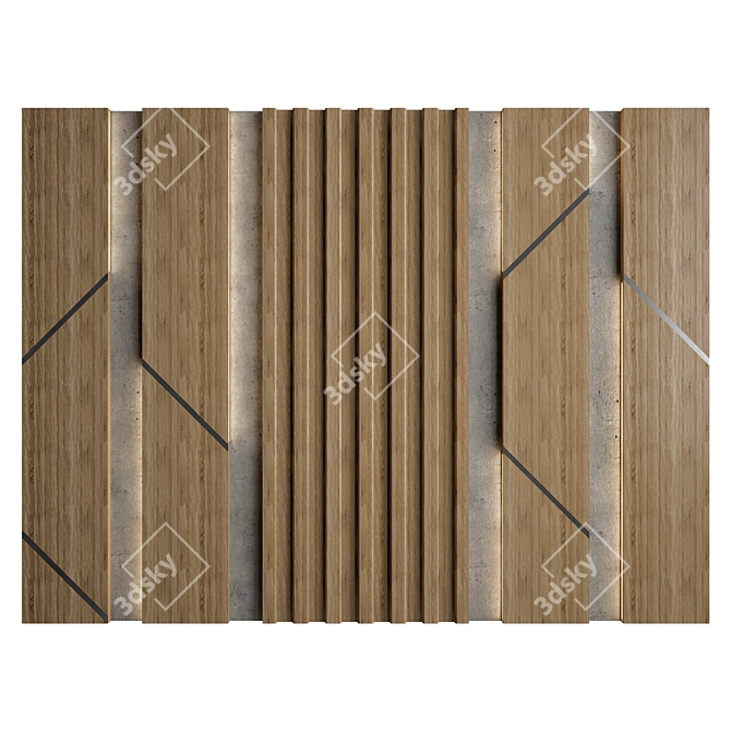 Title: 3D Wall Panel Pack 3D model image 1