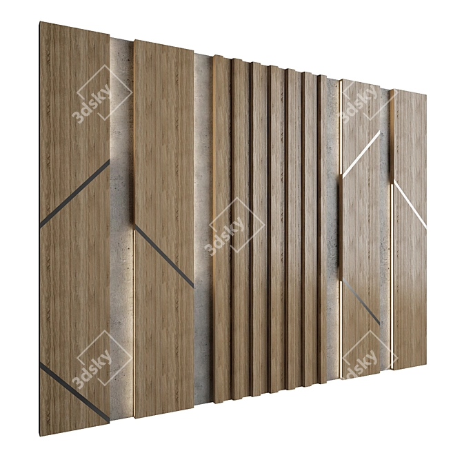Title: 3D Wall Panel Pack 3D model image 2