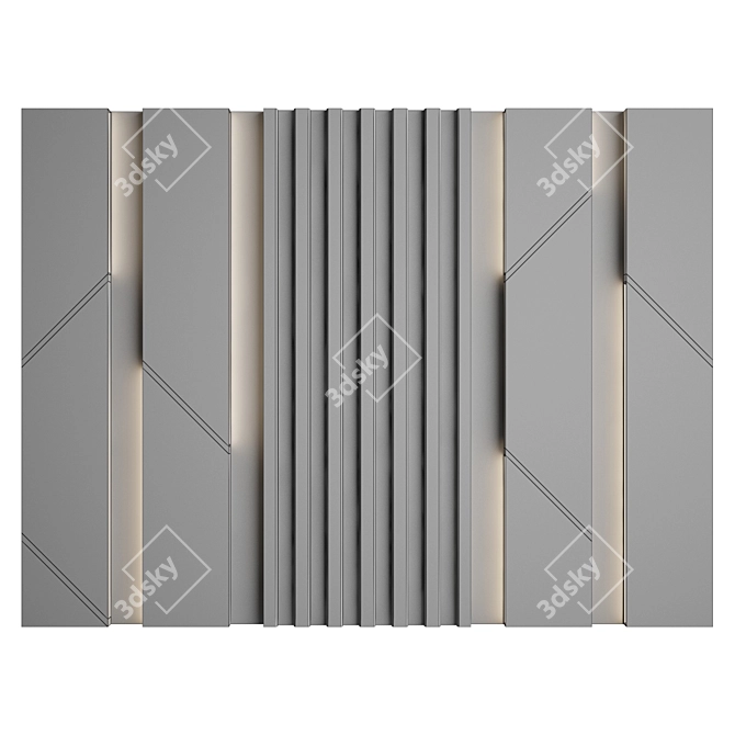 Title: 3D Wall Panel Pack 3D model image 3