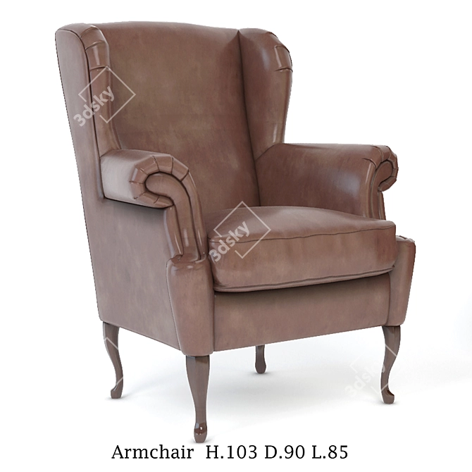 Phanter Armchair: Sleek and Stylish 3D model image 2