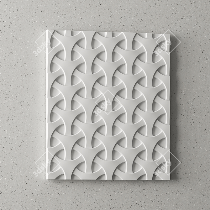 Geometric Gypsum 3D Wall Panel 3D model image 1