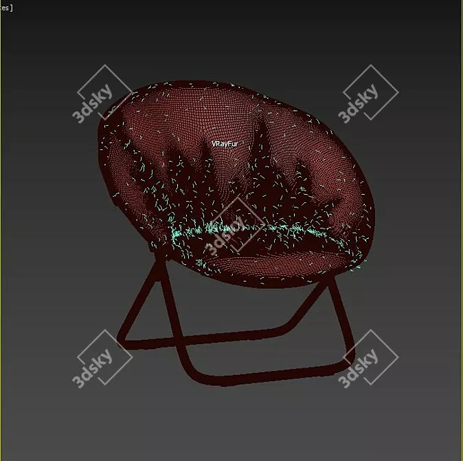 Cozy Velvet Armchair 3D model image 3