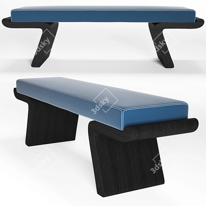 Calme Plat Liaigre: Sleek Bench Design 3D model image 1
