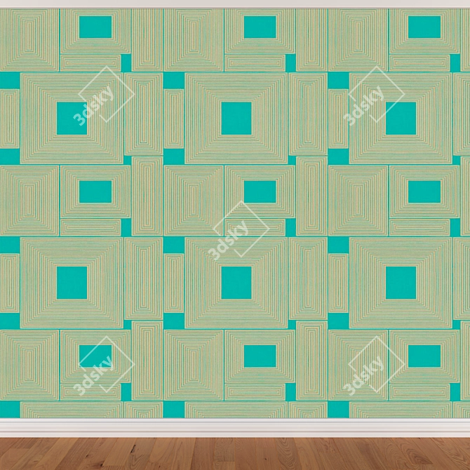 Seamless Wallpaper Set - 3 Colors 3D model image 3