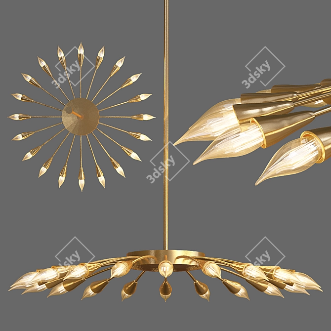 Modern Sputnik Chandelier: 2013 Edition 3D model image 1