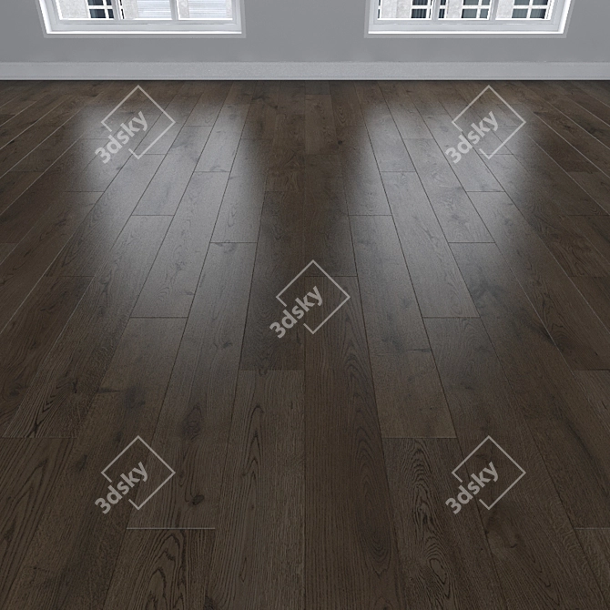 Oak Parquet: Herringbone, Linear, Chevron 3D model image 1