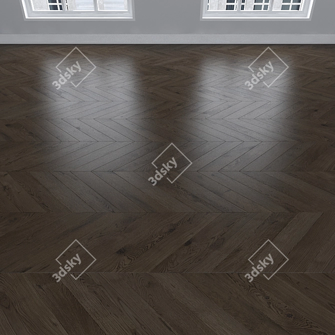 Oak Parquet: Herringbone, Linear, Chevron 3D model image 3