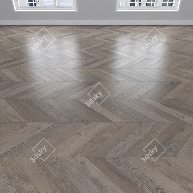 Oak Parquet: Herringbone, Linear, Chevron 3D model image 3