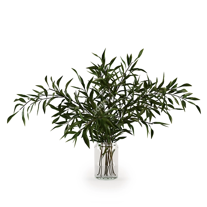 Elegant Branches Vase Set 3D model image 2