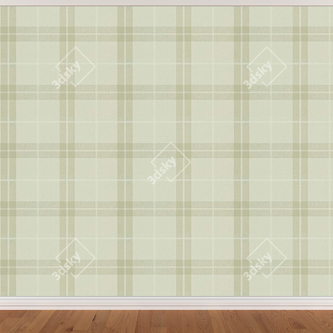 Seamless Wallpaper Set in 3 Colors 3D model image 2