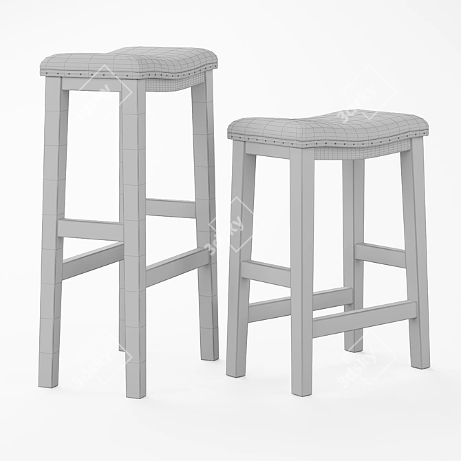 Stylish Selma Bar and Counterstool 3D model image 3