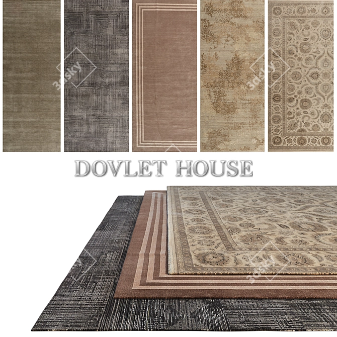 Luxury Carpets Set - DOVLET HOUSE 3D model image 1