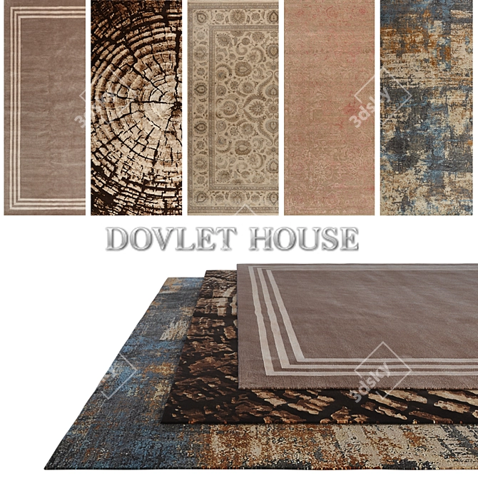 Luxury Carpets Set - DOVLET HOUSE 3D model image 2