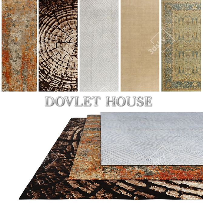 Luxury Carpets Collection by DOVLET HOUSE 3D model image 1