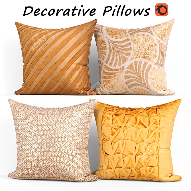 365 Days of Style: Decorative Pillows Set 3D model image 1