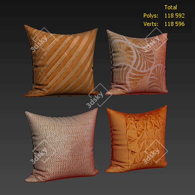 365 Days of Style: Decorative Pillows Set 3D model image 2