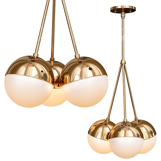 Elegant Sia Chandelier: 2013 Version 3D model image 1