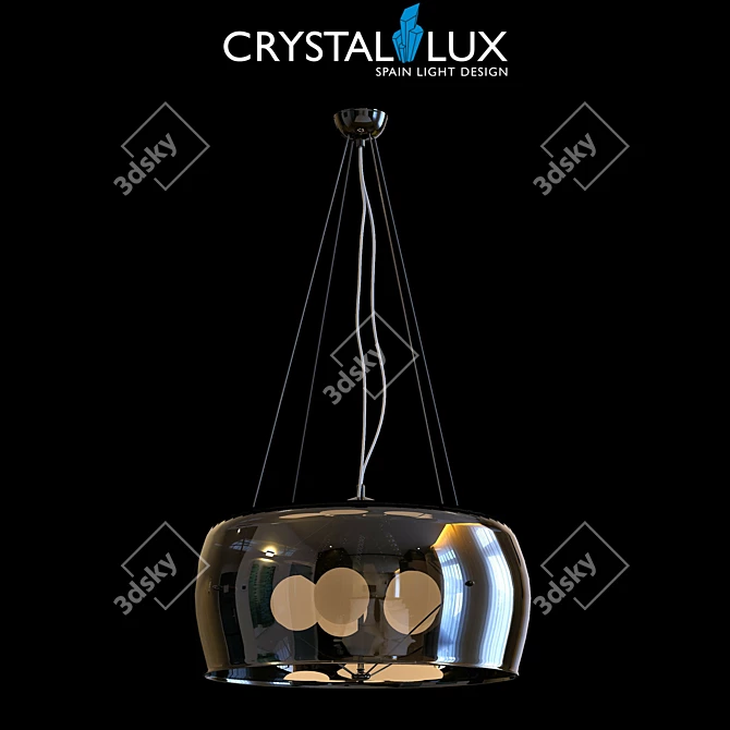 Sleek SP5 Smoke Pendant Light 3D model image 1