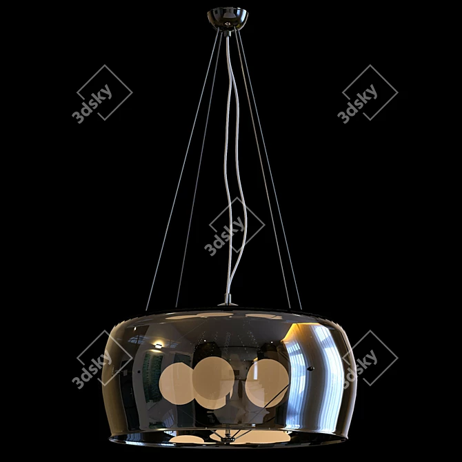 Sleek SP5 Smoke Pendant Light 3D model image 2