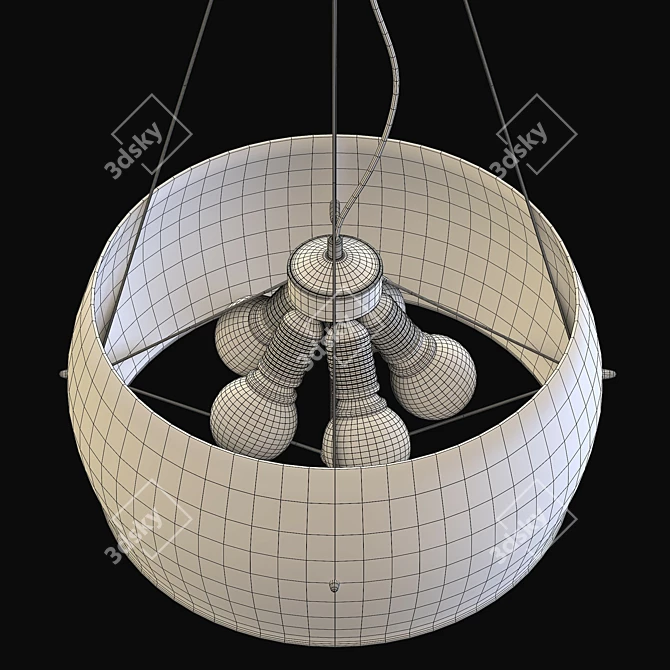 Sleek SP5 Smoke Pendant Light 3D model image 3