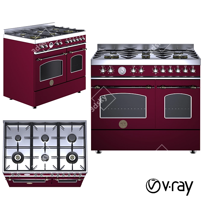 Bertazzoni HERITAGE - Classic Gas Stove 3D model image 2