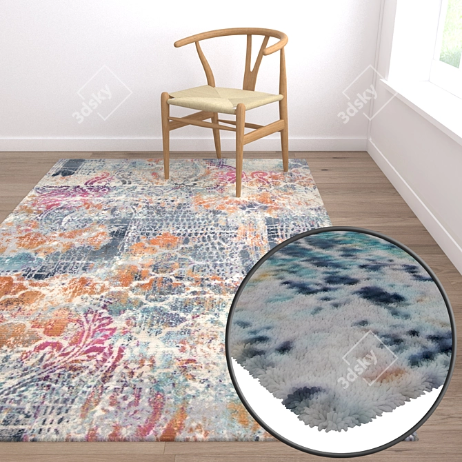 Luxury Carpet Set with High-Quality Textures 3D model image 2