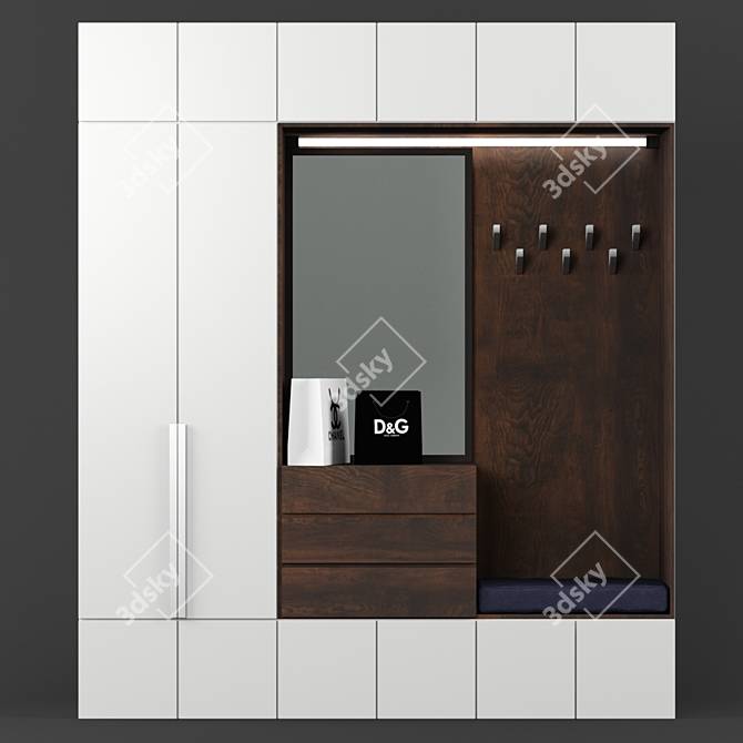 Title: Hallway Composition 03: Modern Elegance 3D model image 1
